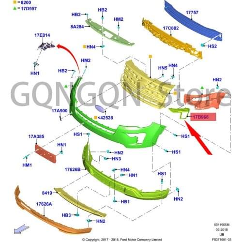 CAR fog lamp frame grille left For dMo nd eoG CUB Exp lor er front bumper ventilation grille fog lamp frame bracket