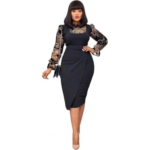 S-3XL African Dresses For Women African Clothes Africa Dress Print Dashiki Ladies Clothing Ankara Plus Size Africa Women Dress