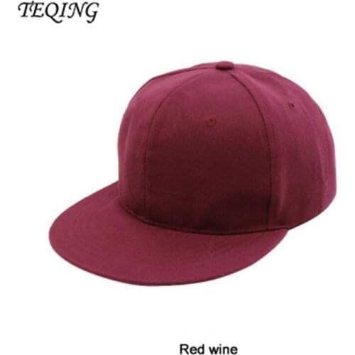TEQING 2017 New Arrival Monochrome Pure Color Light Board Hip Hop Hat Along The Baseball Hat Peaked Cap 15 Color Optional