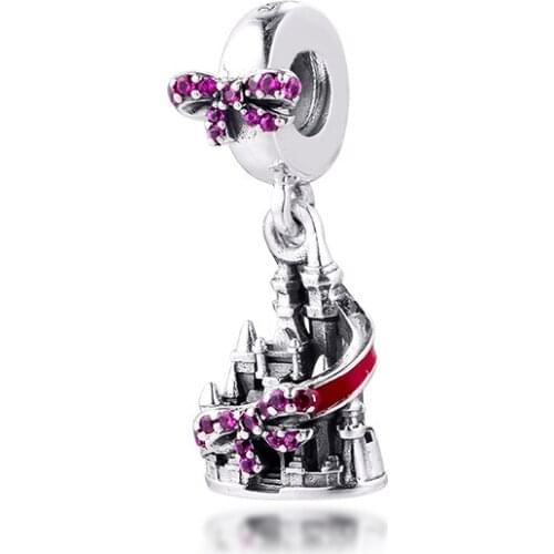 Fits For 925 Silver Bracelet Holiday Castle Charm Woman DIY Beads For Jewelry Making Summer Ocean Sterling Silver Charms