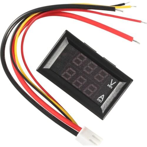100014 0.28"LED DC0-100V 10A Digital Voltmeter Ammeter 2 in1 Multimeter 12V/24V Voltage Amperage Meter Volt Amp Gauge Panel