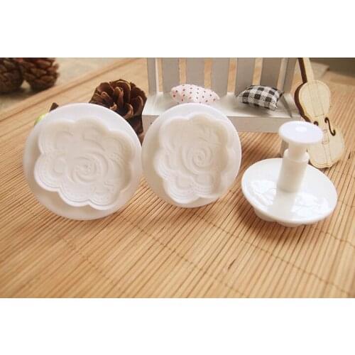 1set Flower Rose Cookie Cutter, Biscuit Mold, Cake Decorating, Plunger Pastey Sugarcraft Decorating Tools D779