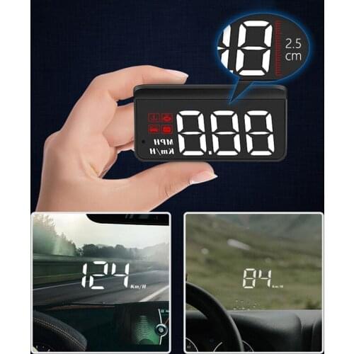 1PCS OBD HUD Head-Up Display Car-Styling Overspeed Warning Windshield Projector Alarm System Universal Auto HD Display