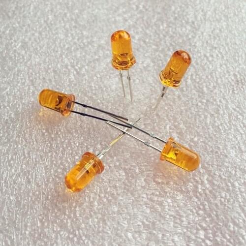 100PCS 5mm LED Orange Light-emitting Diode Feet Long 16-18mm DIP Led Diode Orange Colour NEW