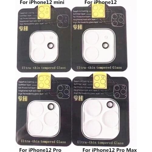 100PCS For IPHONE 12 mini/12 pro max/11 Pro Max/ipad pro 2020 3D Full Covered Back Camera lens Tempered Glass screen protector