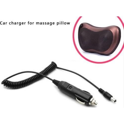 12V 2A 5.5*2.5mm Car charger for massage pillow coiled power cable