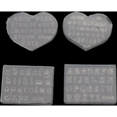 2Pcs epoxy resin molds 3mm Small Size Numbers Letters Mold Pendant Resin Silicone Molds Resin Message Fillings Jewelry Making