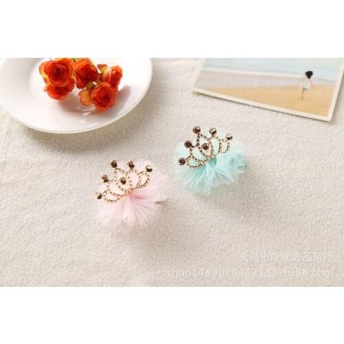 20pc/lot Wholesale Pet dog Puppy princess Crown hair Bows Grooming Decoration Pet hair Cap clips Hairpin teddy exquisite hair