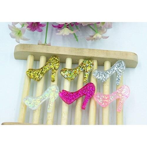 30pcs/lot flat back resin cabochons accessories DIY resin shoes mix colors