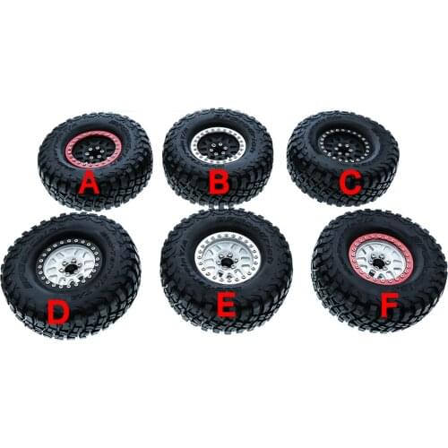 4Pcs Aluminum Alloy 2.2 Inch Wheels Rims For 1/10 SCX10 90046 AXI03007 SCX10 II Traxxas TRX4 D90 RC Crawler Axial