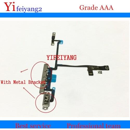 50pcs A quality fast shipping Volume Button Microphone Flex Cable With Metal Bracket Replacement For iPhone X 10