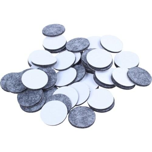 50Pcs Round Shaped Table Chair Furniture Leg Felt Mat Pad Gray CNIM Hot