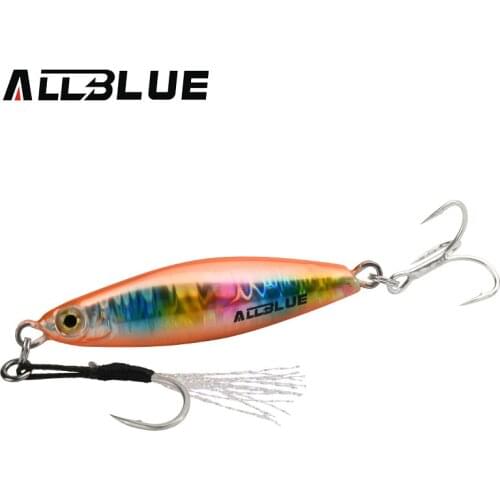 ALLBLUE SPINDLE Casting Metal Jig 20G 30G 40G Shore Cast Jigging Spoon Sea Bass Fishing Lure Artificial Bait Spinning Tackle