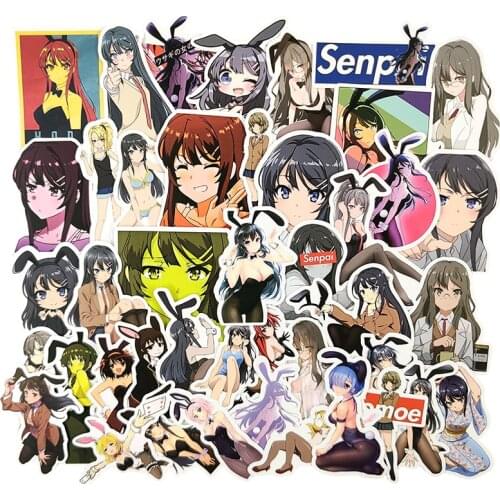 10/30/50pcs/pack Seishun Buta Yarou wa Bunny Girl Senpai no Yume wo Minai Anime Stickers For Furniture Wall Desk DIY Chair Toy