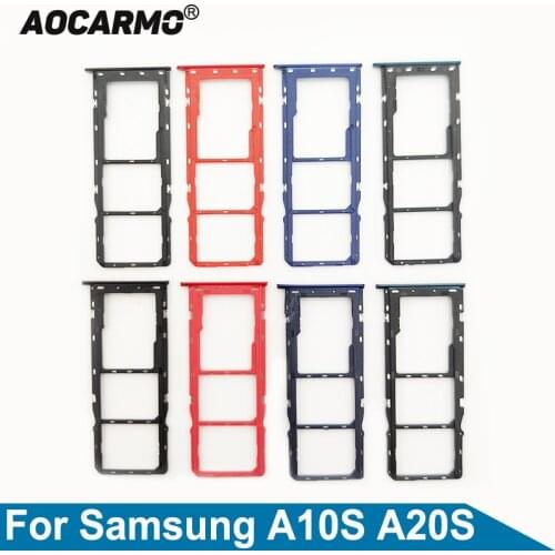 Aocarmo For Samsung Galaxy A10S A20S Honor Holly 2 Plus SM-A2070 Nano Sim Card Tray MicroSD Slot Holder
