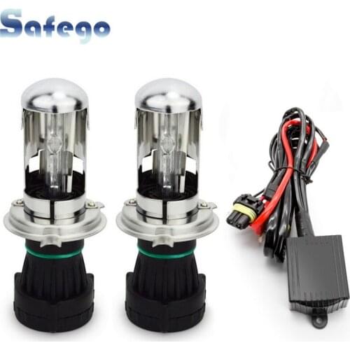 1 Pair AC 35W Bixenon Bulb Relay Harness H4 Hi/Lo Bi-xenon H4-3 HID Replacement Bulb Headlight H4 3000K 6000K 8000K 10000K