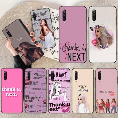 Thank U Next Cover Black Soft Shell Phone Case for Xiaomi Mi10 10Pro 10 lite Mi9 9SE 8SE Pocophone F1 Mi8 Lite