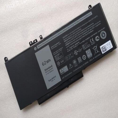 For Dell Latitude Notebook 15.6 inch E5470 E5570 E5450 6MT4T 79VRK 7V69Y 0TXF9M WTG3T HK6DV K3JK9 Genuine Laptop Battery 62Wh