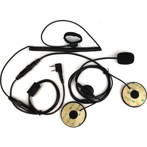 Motorcycle Helmet Headset 2Pin K Head Finger Dual PTT Mic Speaker Earpiece for Kenwood for Baofeng UV-5R Retevis RT22 H777 Radio