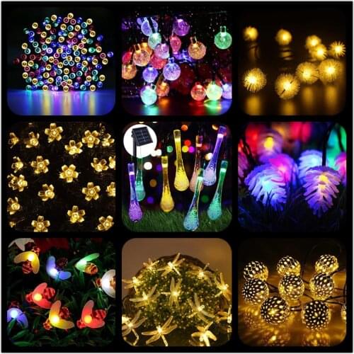 100/50leds Outdoor Solar Led String Lights Christmas Decorations for Home Outdoor Garden DIY Decor Garland Navidad Wedding Decor