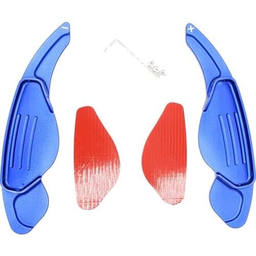 GSD Aluminum Alloy Steering Wheel Shift Paddle Shifter Extension Fit for Jaguar XE XF XJ F-Type F-PACE (Blue)
