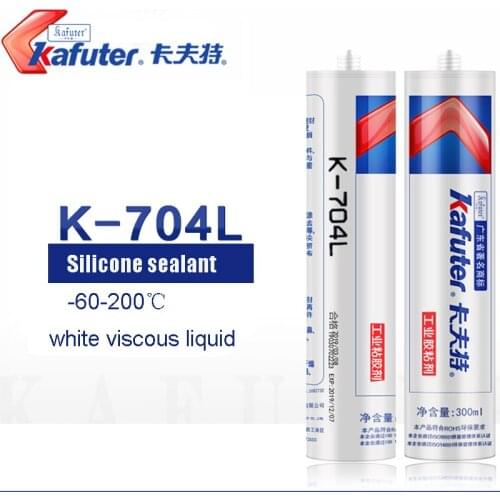 Kafuter Industrial Adhesive 300ml K-704L RTV Silicone Rubber White waterproof Glue insulation high temperature