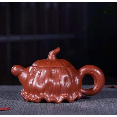 Yixing handmade purple sand teapot ore Dahongpao lotus teapot Kung Fu teapot collection ceremony tea set