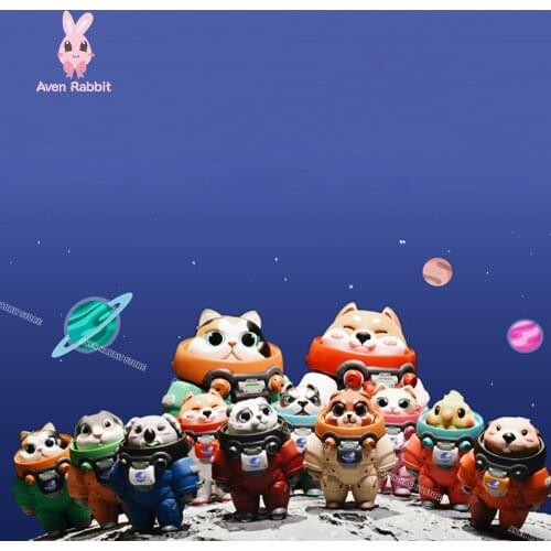 Blind Box Toys Space Adventure Blind Box Animal Astronaut Blind Bag Toys Anime Figures Guess Bag Desktop Ornaments Cute Model