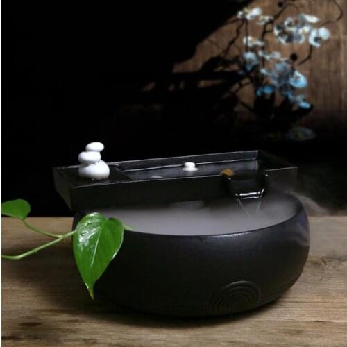 Creative Ornaments Water Fountain Fish Tank Ceramic Living Room Rockery Entrance Home Home Interior Decoration Crafts Figurines