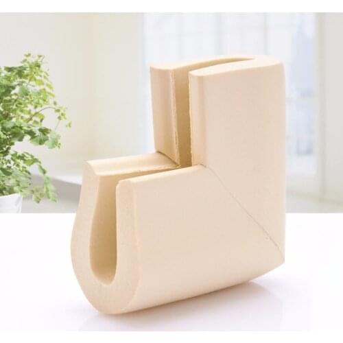 L Corner Protective Rubber Cream 4 PCs