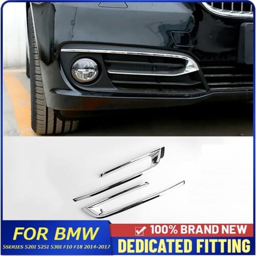 Car Front Bumper Fog Lamp Trims Cover For BMW 5 Series 520i 525i 530i F10 F18 2014 2015 2016 2017