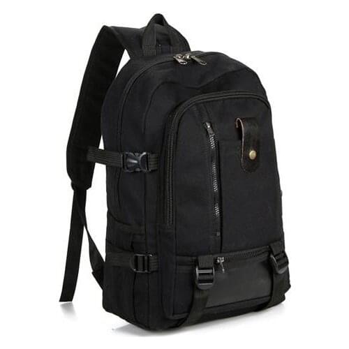 2020 New Mens Canvas Backpack Large-Capacity Schoolbag Solid Color Rucksacks Fashion Casual Travel Sport Bag Leisure Time