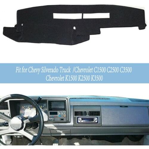 EIDRAN New Dash Mat Dashboard Cover Dashmat Black For Chevrolet Silverado 1988 1989 1990 1991 1992 1993 1994