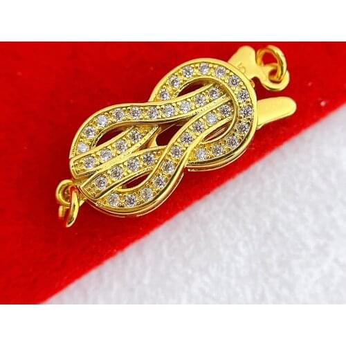 Wholesale DIY Natural Stones Beads Jewelry Making Accessories Silver/Gold/Rose Gold Metal Connector Clasps Findings