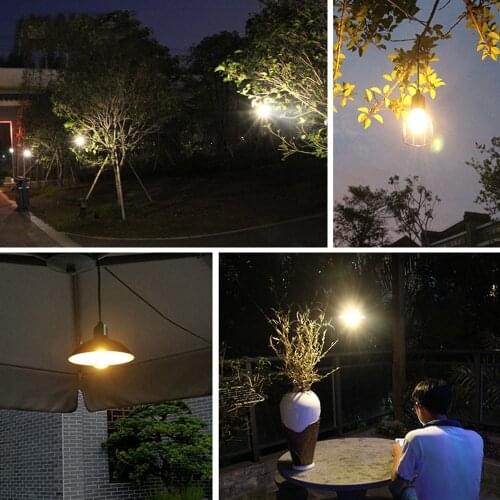 Solar Powered Energy Pendant Light E27 Outdoor Lamp Sensitive Light Drop shipping