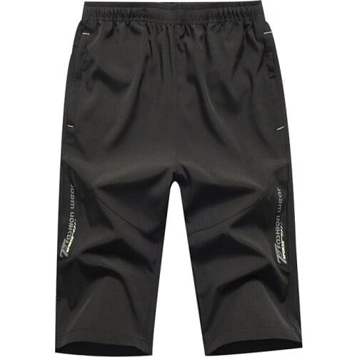Casual Mid-pants Men Sports Youth Ice Silk Thin Zipper Shorts