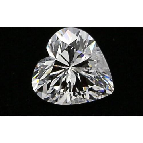 Sale 8x8mm 5A Lab Cubic Zircon Stone Heart Brilliant Cut White Color Loose CZ Crystal Gems Stone For Jewelry DIY