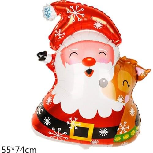 2020 Christmas Reindeer Snowman Santa Clause Helium Foil Balloons Christmas Party Decorations Christmas Gift Toy Air Globos
