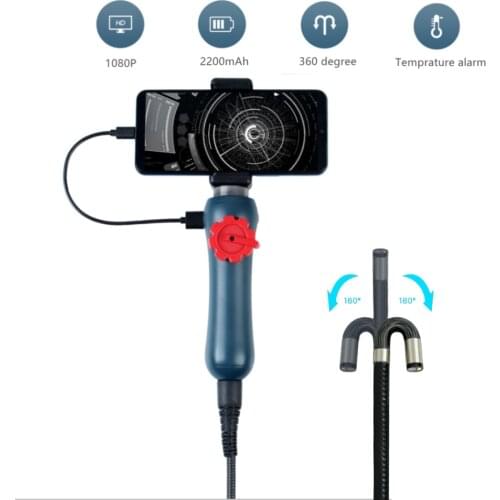 8.5mm Handheld Industrial Endoscope Camera Video Recording Steering Borescope with 1m Snake Soft Tube for Car Engine Pipe Check