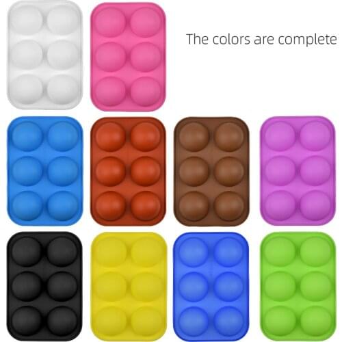 6 DIY Cavity Half Sphere Circle Silicone Chocolate Cupcake Cake Mold Cake Baking Pan Decorative Tool