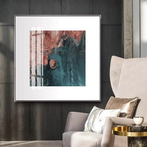 Modern Abstract Red Green Retro Picture Decoration Home Canvas Painting Poster and Print Living Room Bedroom Picture Wall Art