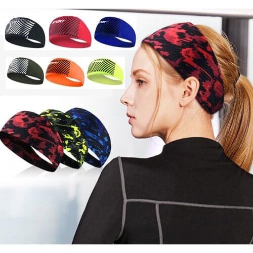 Sport Headband Running Fitness Sweatband Elastic Absorbent Sweat Cycling Jog Tennis Yoga Gym Head Band Hair Bandage Men Women