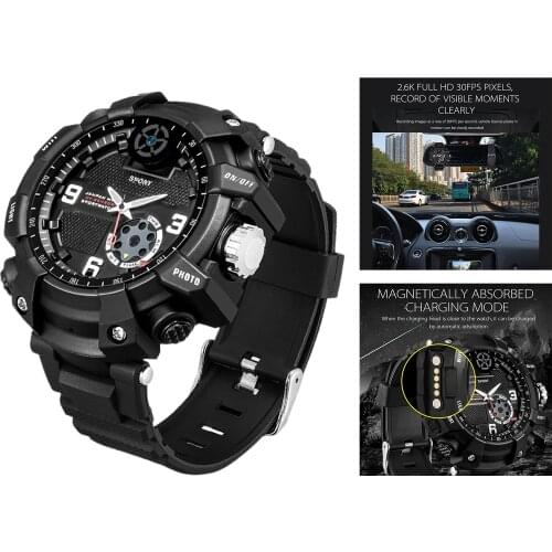 WiFi 2.6K HD Sports Watch for Video Recorder Skiing Surfing Rock Travel