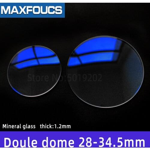 AR Blue Coated Double dome 1.2mm thick diameter of 28mm ~ 34.5mm watch glass replacement Top quality glass lens watch case