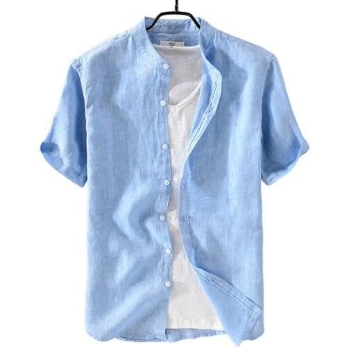 Suehaiwe Mens Linen Shirts