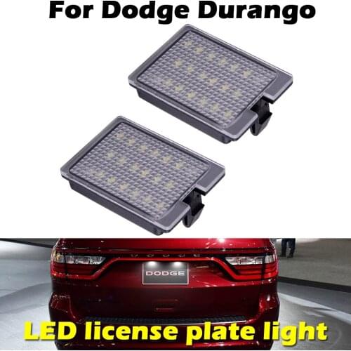 LED License Plate Light For Dodge Durango 2014-2018 Powered by 18-SMD Xenon White LED