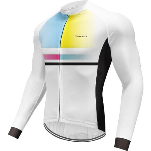 New RUNCHITA Men spring/autumn Breathable MTB Quick Dry Bike Jersey Bicycle Shirts Bike Clothing Cycling Sportwear Long Sleeve