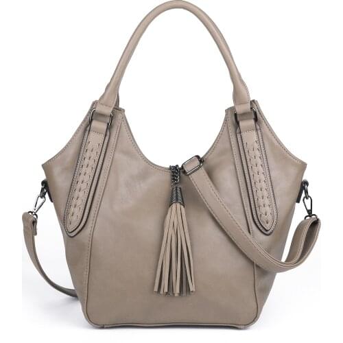 Fashion Large Capacity PU Handbag Womens Five-Pointed Star Shape Tassel Decoration Womens Tote Bag/CT35609
