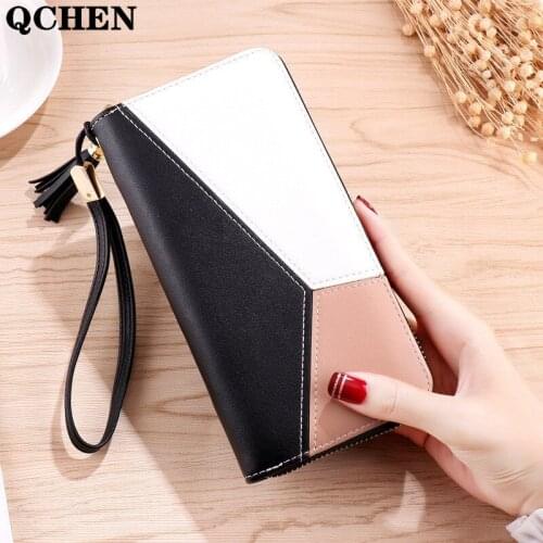 Wallets Women Long Zipper Luxury Brand Leather Coin Purses Tassel Design Clutch Wallets Female Money Bag Credit Card Holder 106