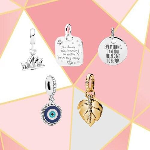 2021 New S925 Sterling Silver Disc Pendant Female Empowerment Motto Pendant Evil Eye Silver Pendant Fashion Hot Sale